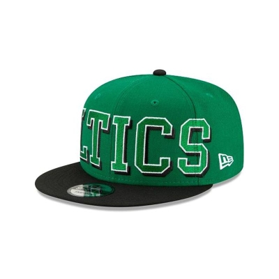 Green Boston Celtics Hat - New Era NBA Block Font 9FIFTY Snapback Caps USA6835417